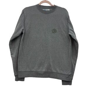 RG Rowdy Gentlemen Sweatshirt M Embroidered Logo Crewneck Pullover Gray